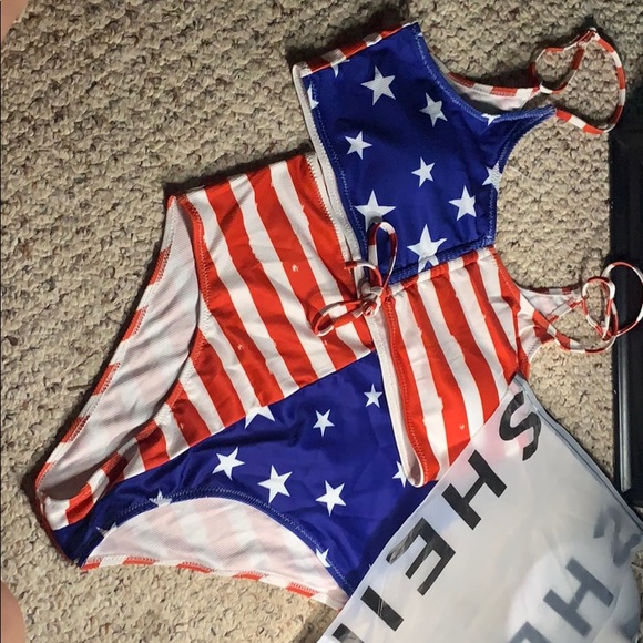 4th of July bathing suit with high waisted bottoms - Picture 1 of 1